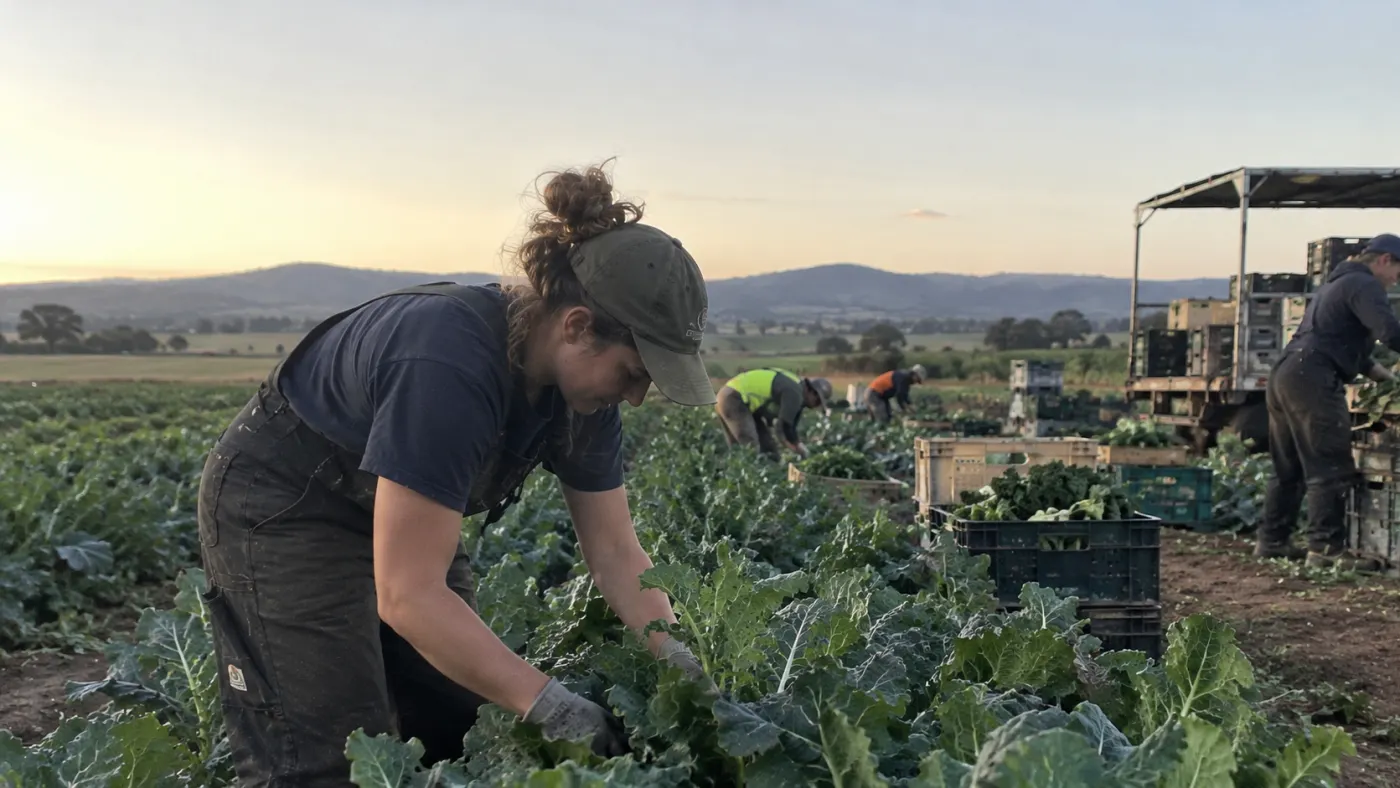 Guide mockup / farm work photos